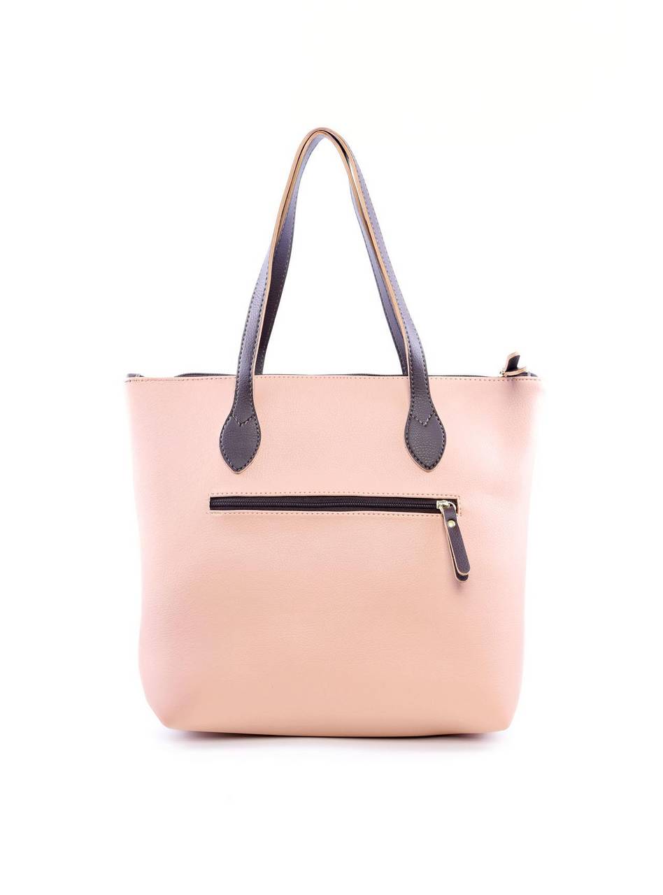 Bolsa Shopper Tiracolo com Tiras Entrelaçadas - Nude BSI-6070 - NU