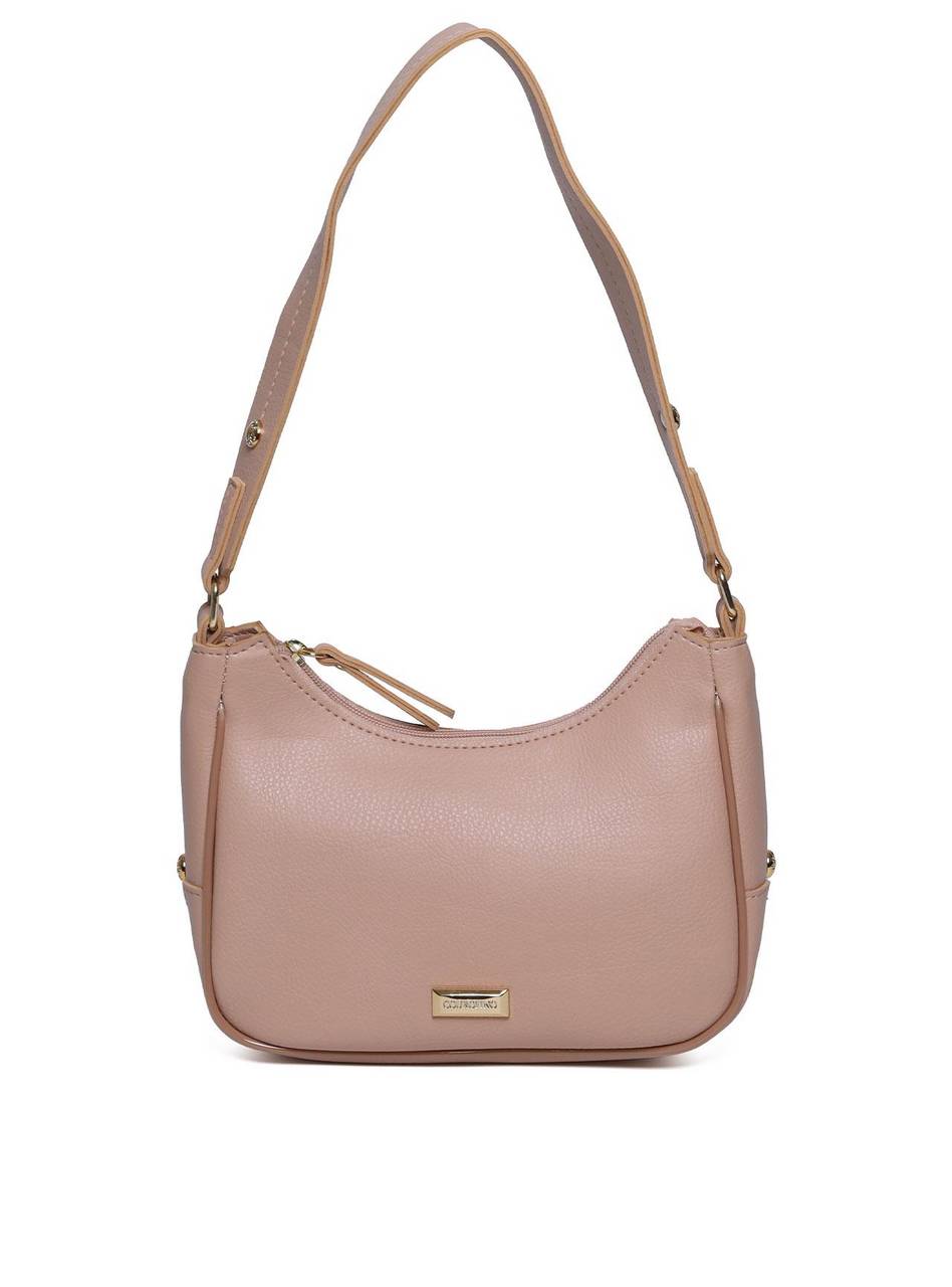 Bolsa Hobo de Ombro com Detalhes na Lateral - Nude BSI-5952 - NU