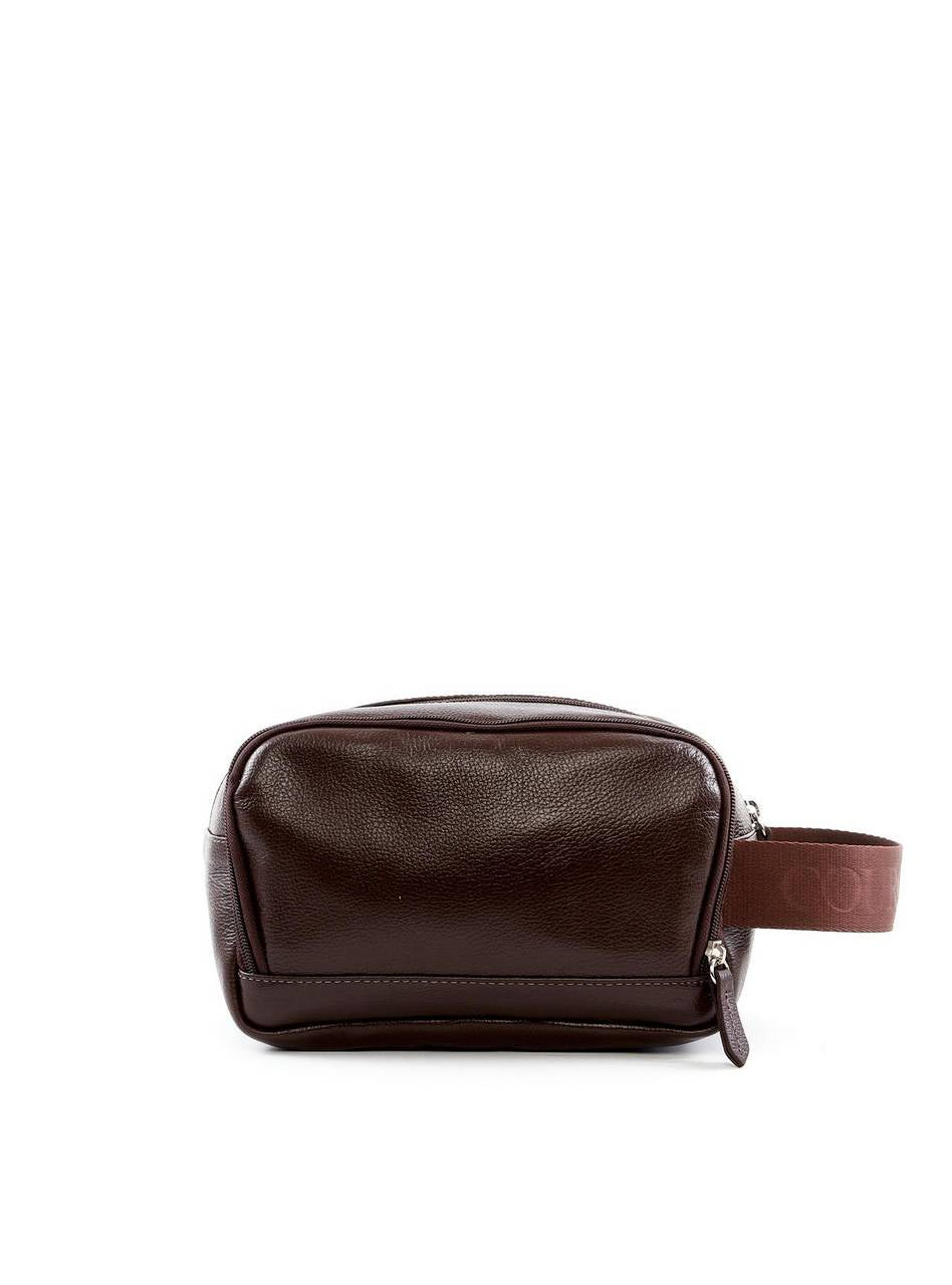 Necessaire Masculina Média Alça Couro Cacau NSI-126 - CA