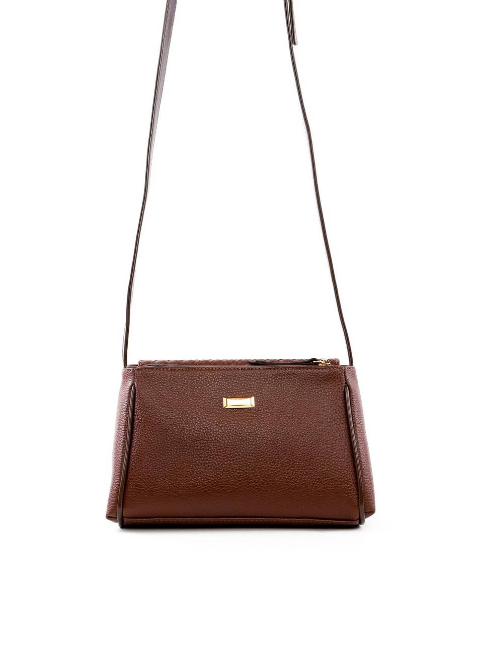 Bolsa Bag Transversal Média com Fivela - Cacau BSI-6418 - CA