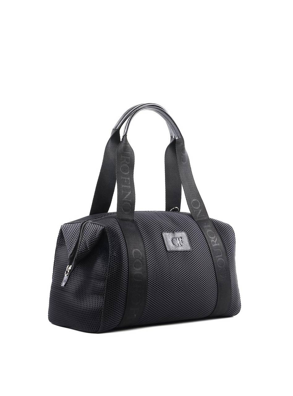 Bolsa Baú em Tela com Fita na Alça - Preta BSI-6400 - PR