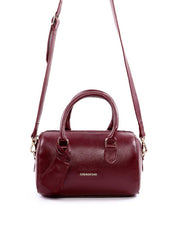 Bolsa Baú com Alça Dupla e Charm - Vinho BSI-6059 - VI