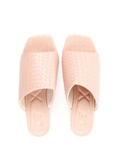 Tamanco Salto Bloco em Tressê - Nude SDI-11949 - NU