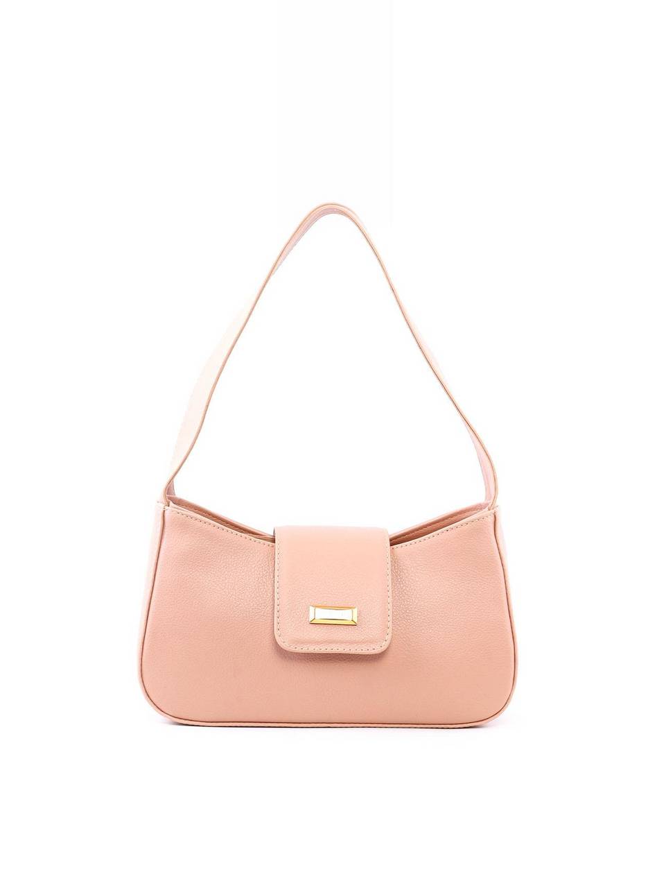 Bolsa Baguete com Lingueta Larga - Nude BSI-6175 - NU