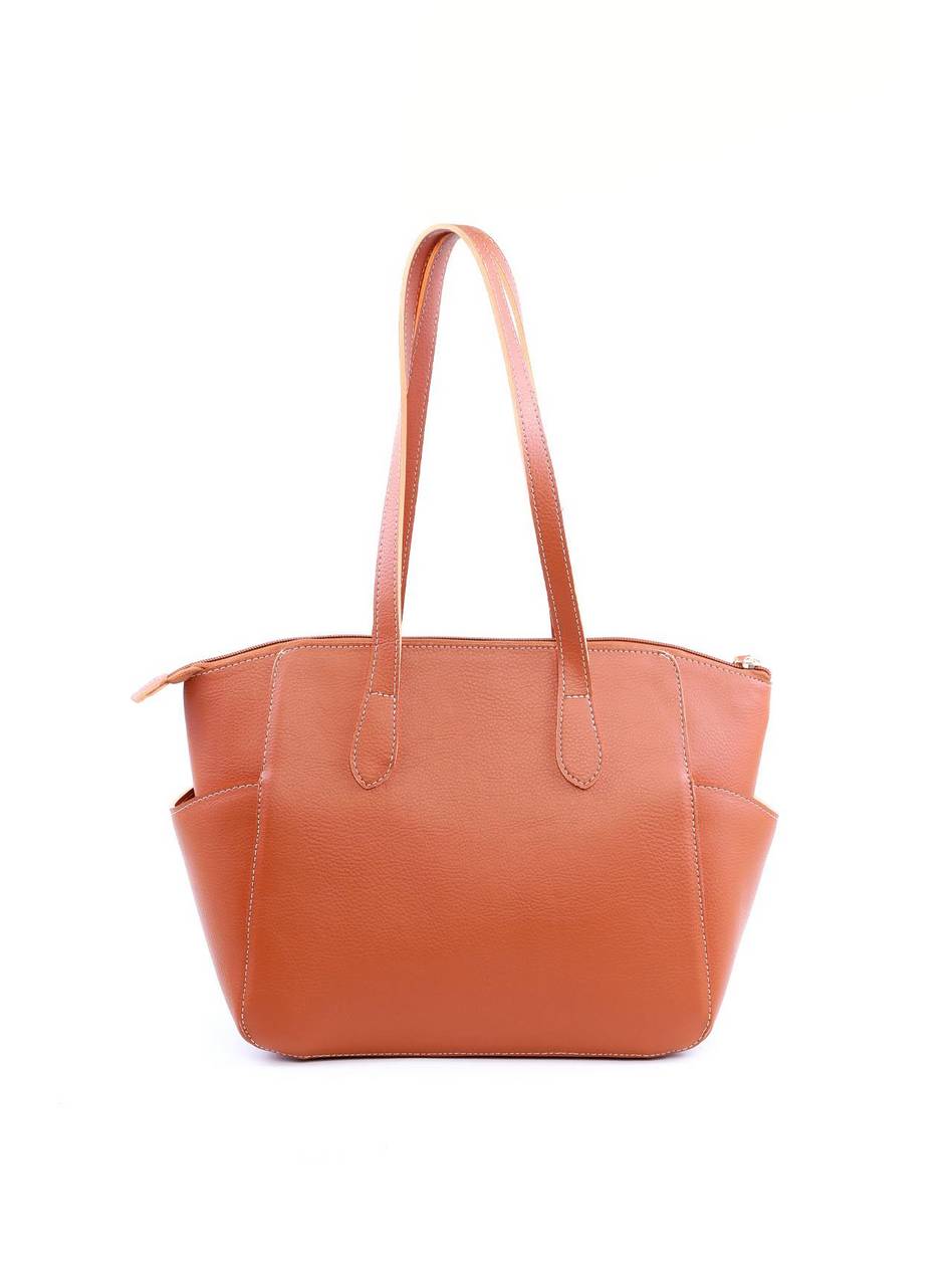 Bolsa Tote Tiracolo com Bolsos Laterais e Charm em Strass - Castor BSI-6046 - CS