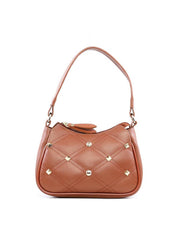 Bolsa Clutch com Alça Tiracolo Removível em Matelassê e Spikes - Castor BSI-5966 - CS