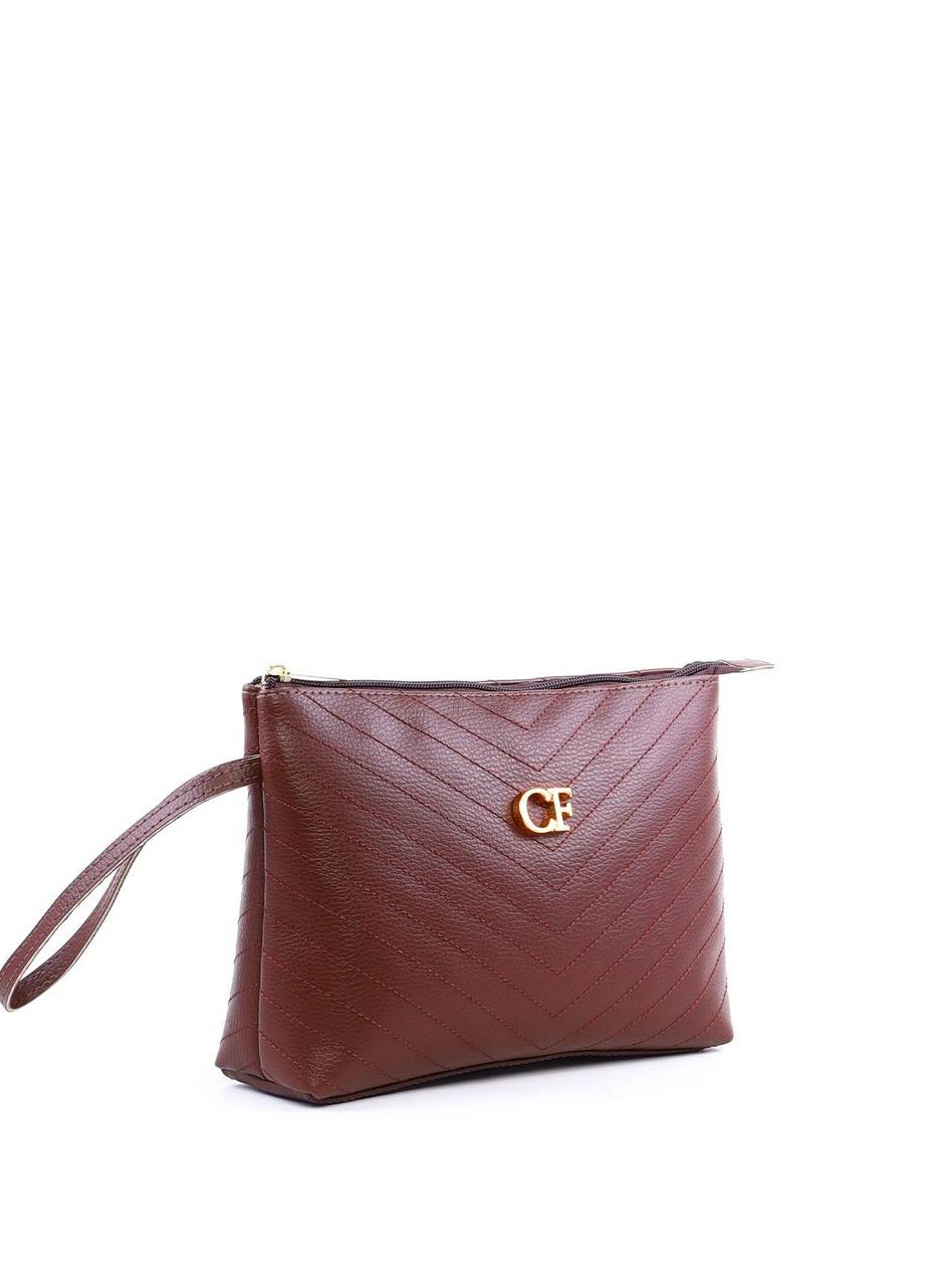 Bolsa Clutch com Detalhe de Costura - Cacau BSI-6317 - CA