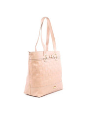 Bolsa Shopper em Tressê com Detalhe de Cinto - Nude BSI-6211 - NU