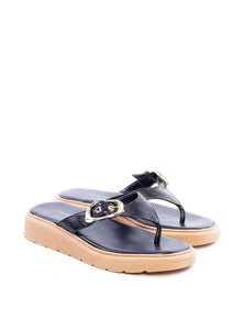 Sandália Flatform Dedo com Fivela - Preta SDI-11757 - PR