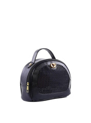 Necessaire Feminina Arredondada Detalhe Tela Frontal - Preta NSI-168 - PR