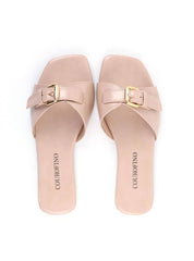 Rasteira Slide Tira com Fivela - Nude SDI-12066 - NU