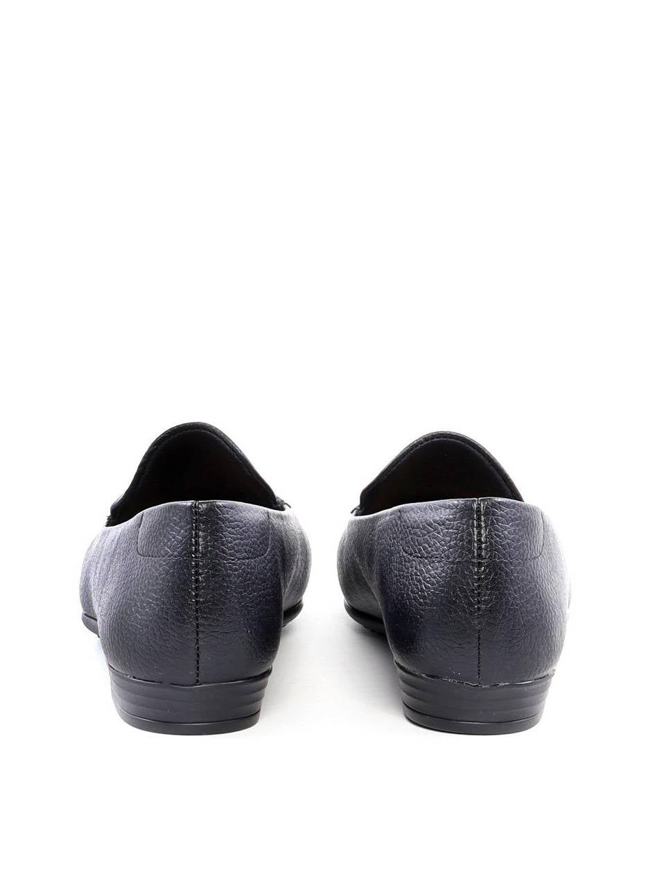 Mocassim Liso com Detalhe de Nervura - Preta SP - 12196 - PR
