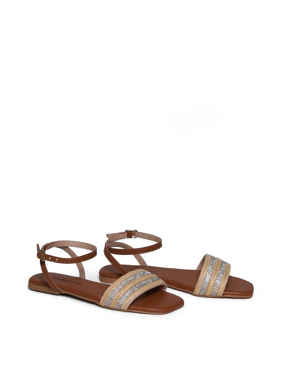 Sandália Feminina Rasteira Rosto Palha - Castor SDI-11641 - CS