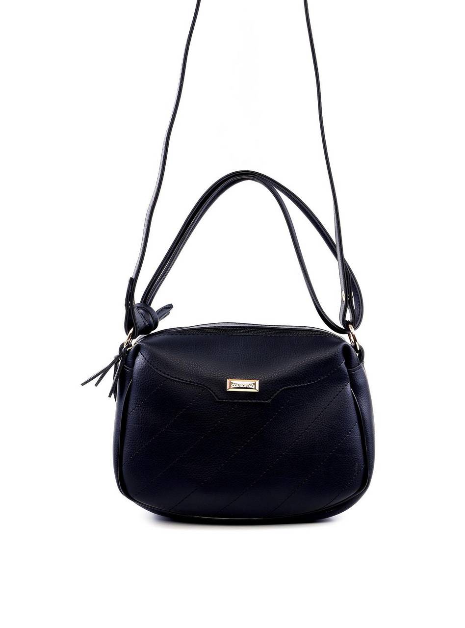 Bolsa Tote Transversal com Alça Dupla - Preta BSI-6132 - PR