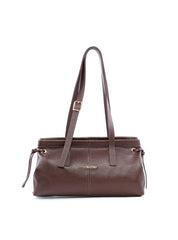 Bolsa Tote de Couro com Ilhós Laterais - Cacau BSI-6223 - CA