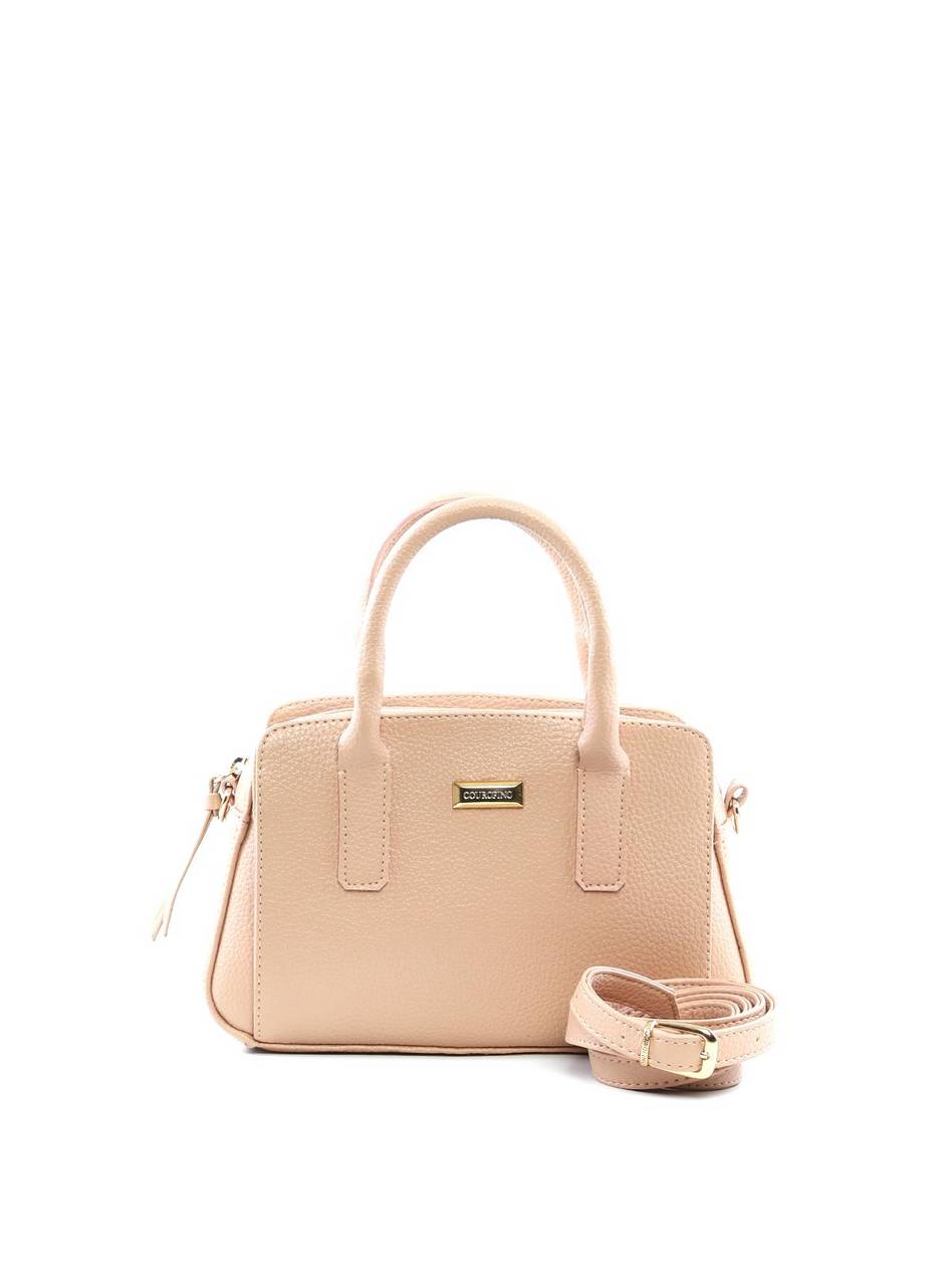Bolsa Tote Quadrada com 3 Divisórias - Nude BSI-6474 - NU
