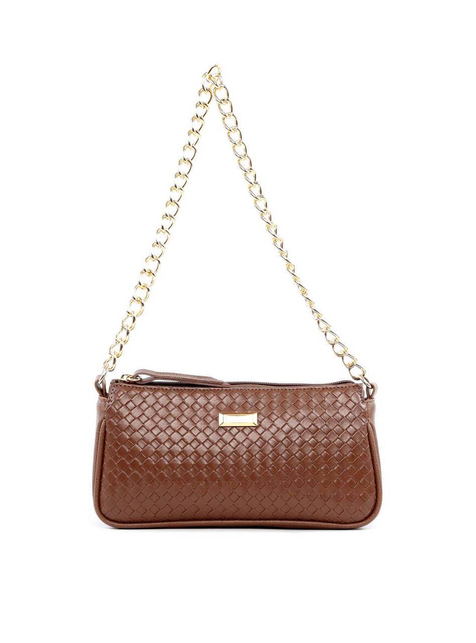 Bolsa Baguette em Tressê Pequena - Cacau BSI-6236 - CA