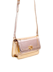 Bolsa Satchel Retangular Transversal - Ouro BSI-6051 - AU