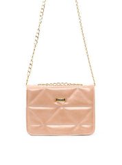 Bolsa Satchel Metalassê com Alça Transversal - Nude BSI-6286 - NU