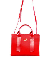 Bolsa Tote Quadrada Detalhe de Costuras - Vermelha BSI-6260 - VE