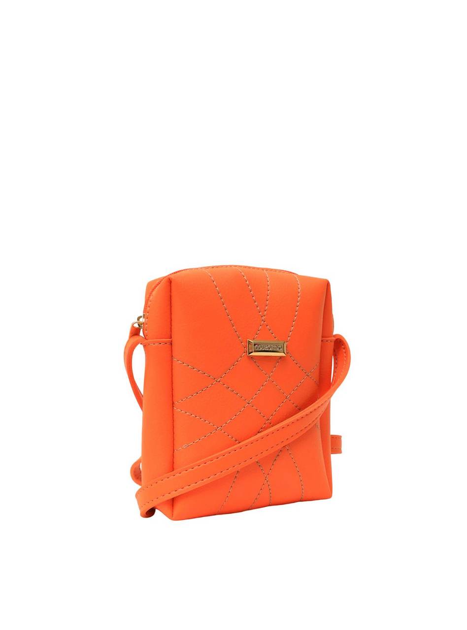 Bolsa Bag Pequena Transversal Costura Trançada Laranja BSI-5466 - LR