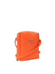 Bolsa Bag Pequena Transversal Costura Trançada Laranja BSI-5466 - LR