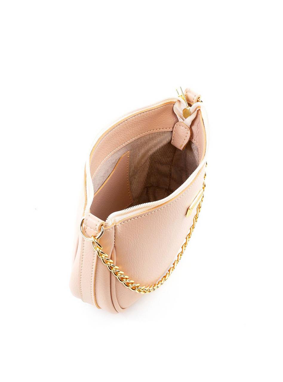 Bolsa Hobo Pequena com Alça Dupla - Nude BSI-6433 - NU