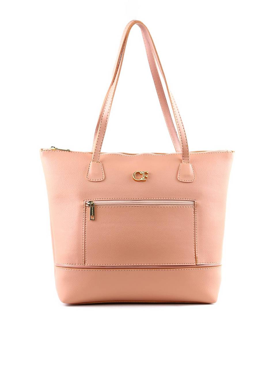 Bolsa Shopper Tiracolo com Frizo - Nude BSI-6373 - NU