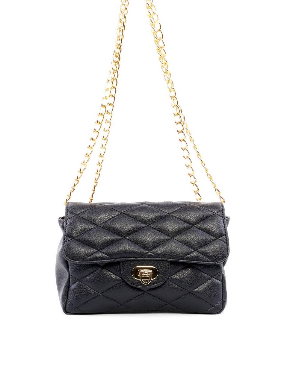 Bolsa Satchel em Metalassê com Corrente - Preta BSI-6253 - PR