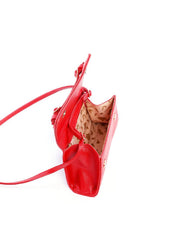 Bolsa Satchel Transversal com Fivelas - Vermelha BSI-6112 - VE