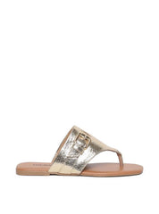 Sandália Feminina Rasteira Fivela - Ouro SDI-11601 - AU