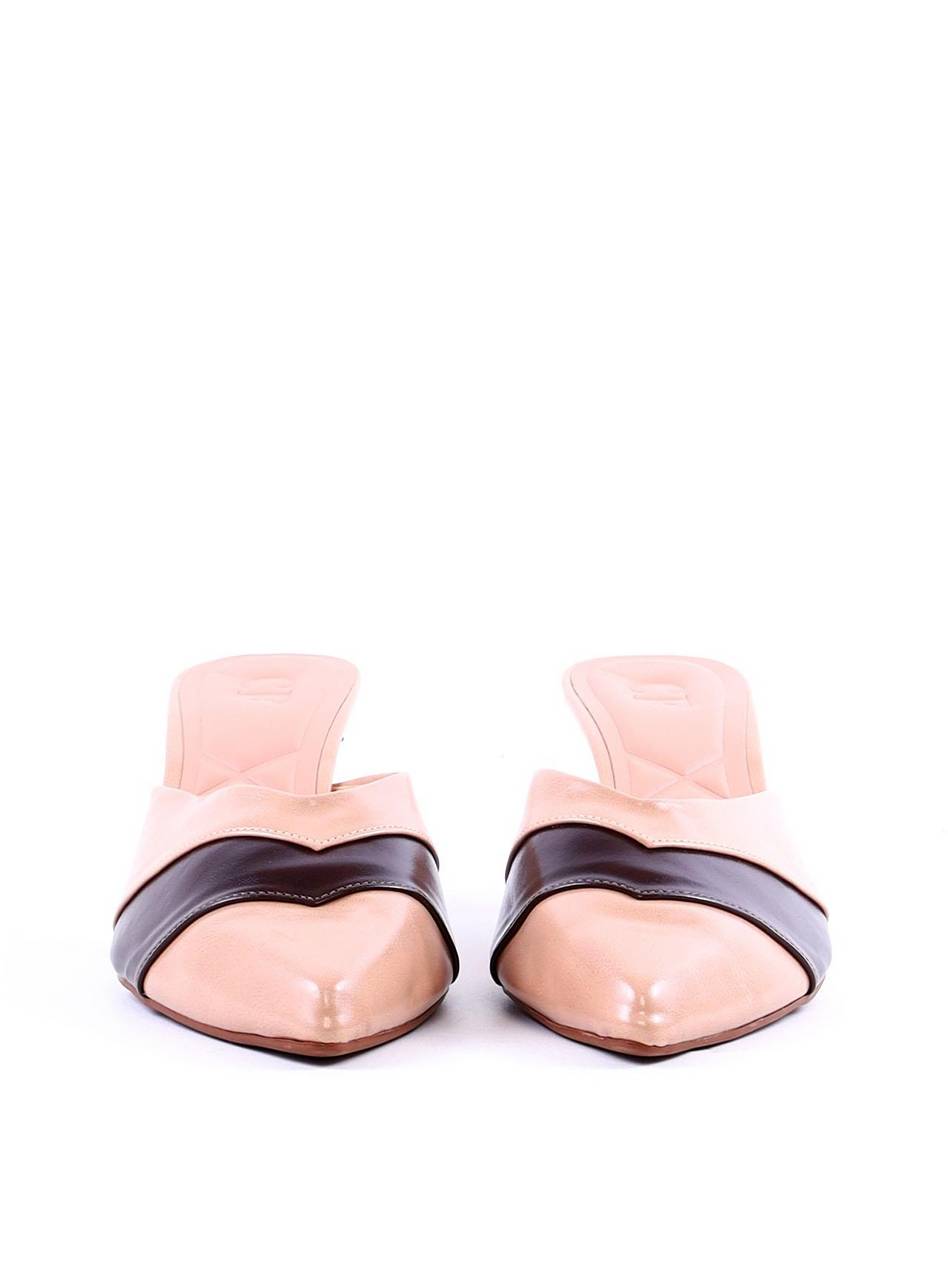 Mule Salto Fino com Recorte Geométrico - Nude SDI-12023 - NU