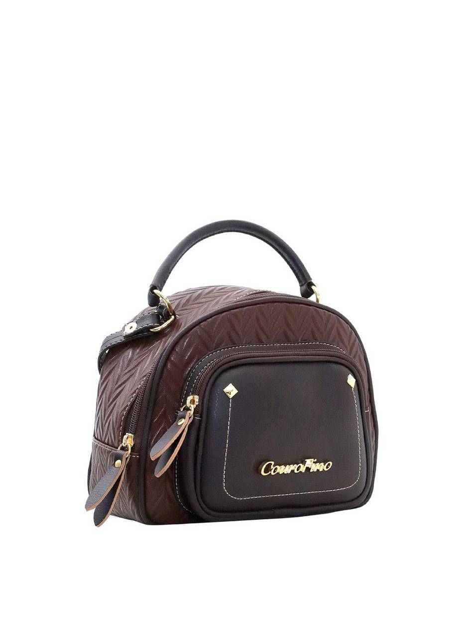 Bolsa Tote Média Transversal Zíper Frontal Cacau BSI-5684 - CA