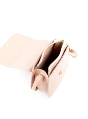 Bolsa Saddle Transversal com Tampa Aba - Nude BSI-5896 - NU