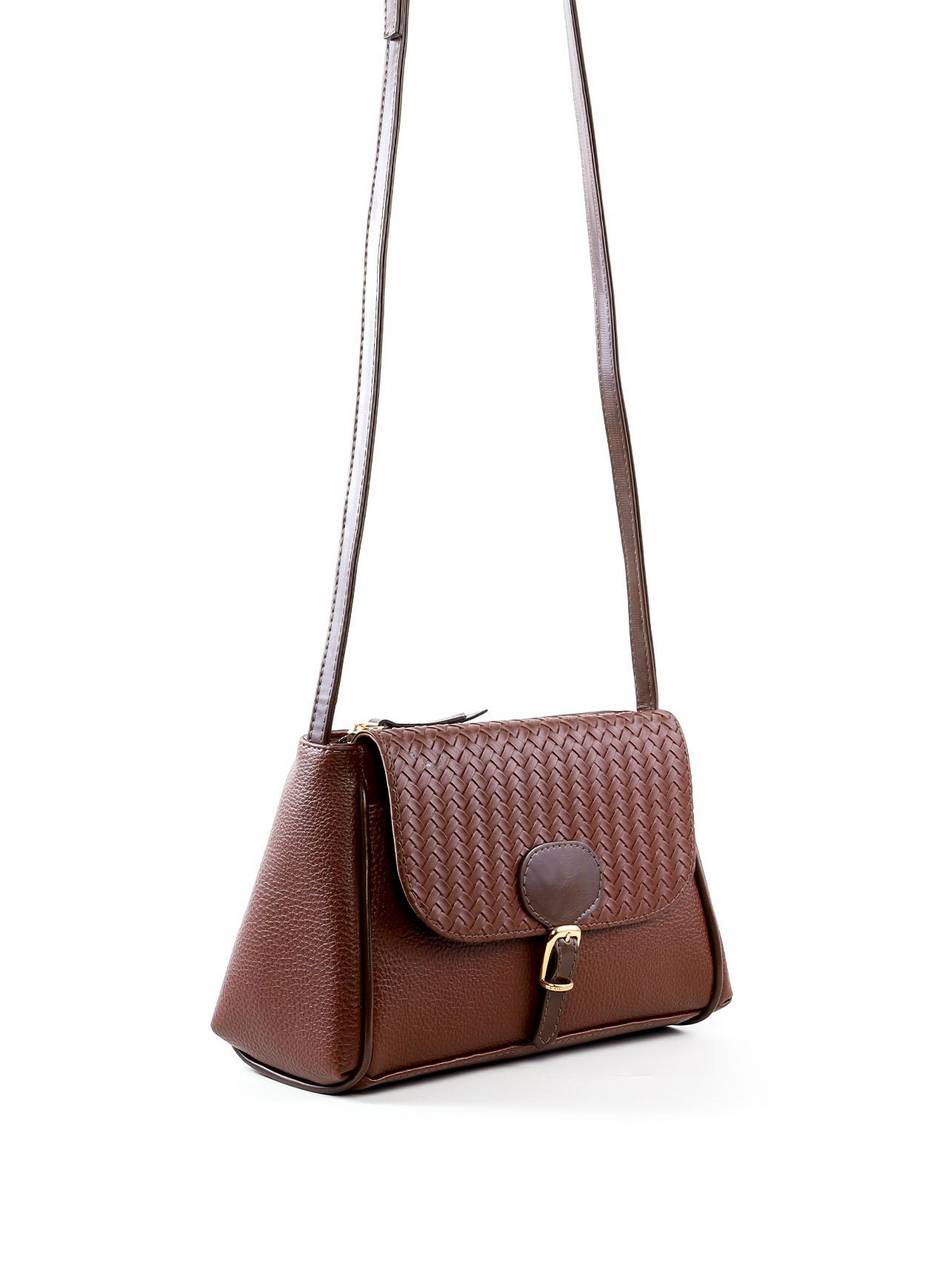 Bolsa Bag Transversal Média com Fivela - Cacau BSI-6418 - CA