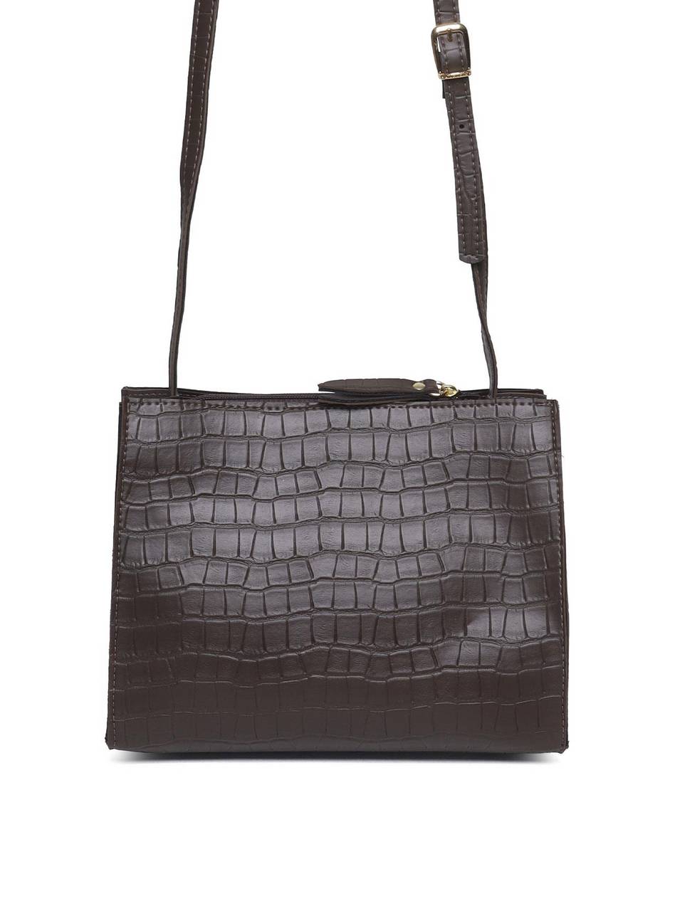 Bolsa Tote Transversal com Ziper - Cacau BSI-5052 - CA