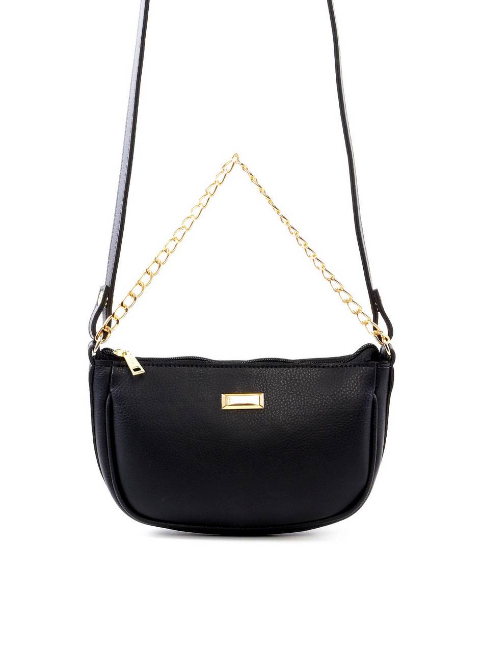Bolsa Hobo Pequena com Alça Dupla - Preta BSI-6433 - PR