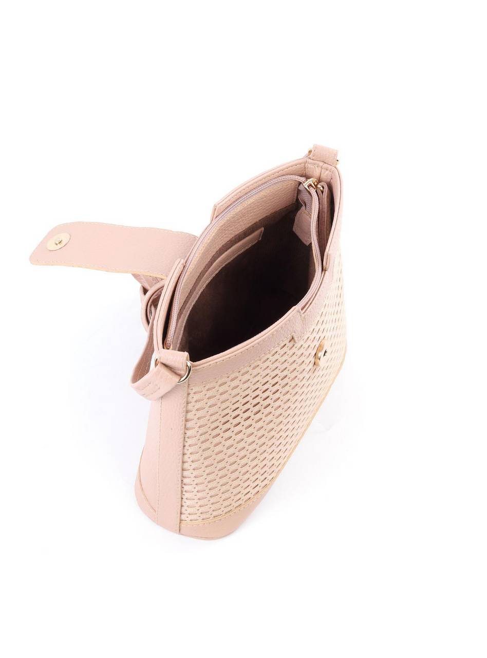 Bolsa Transversal Detalhe Tela Frontal - Nude BSI-6377 - NU