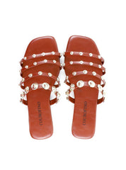 Rasteira com Tiras Finas e Rebites - Castor SDI-11895 - CS