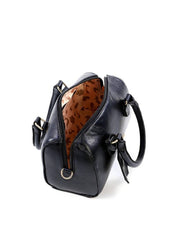 Bolsa Baú com Alça Dupla e Charm - Preta BSI-6059 - PR