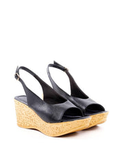 Sandália Plataforma com Recorte - Preta SDI-11948 - PR