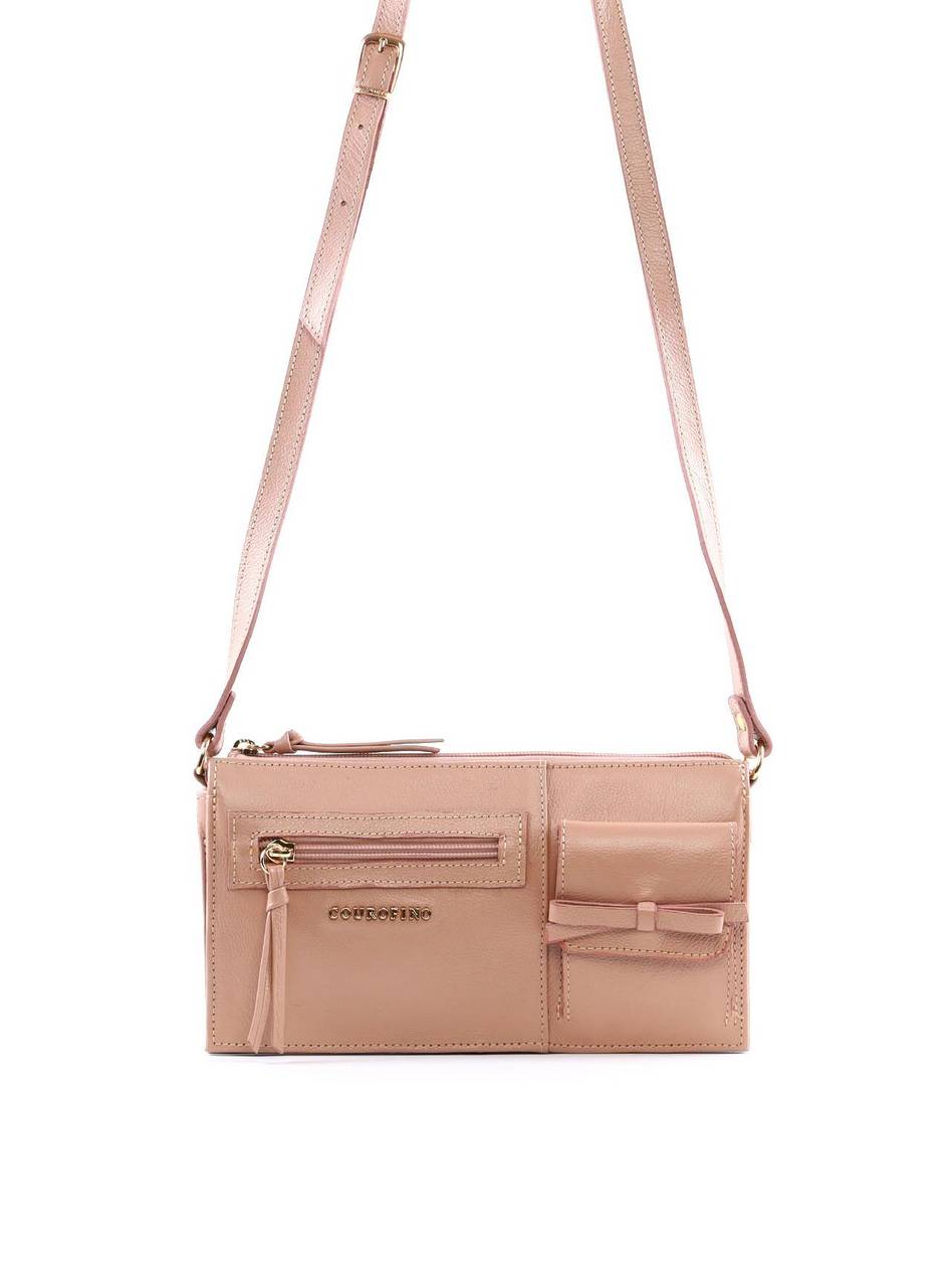 Bolsa Transversal Retangular Laço - Nude BSI-6383 - NU