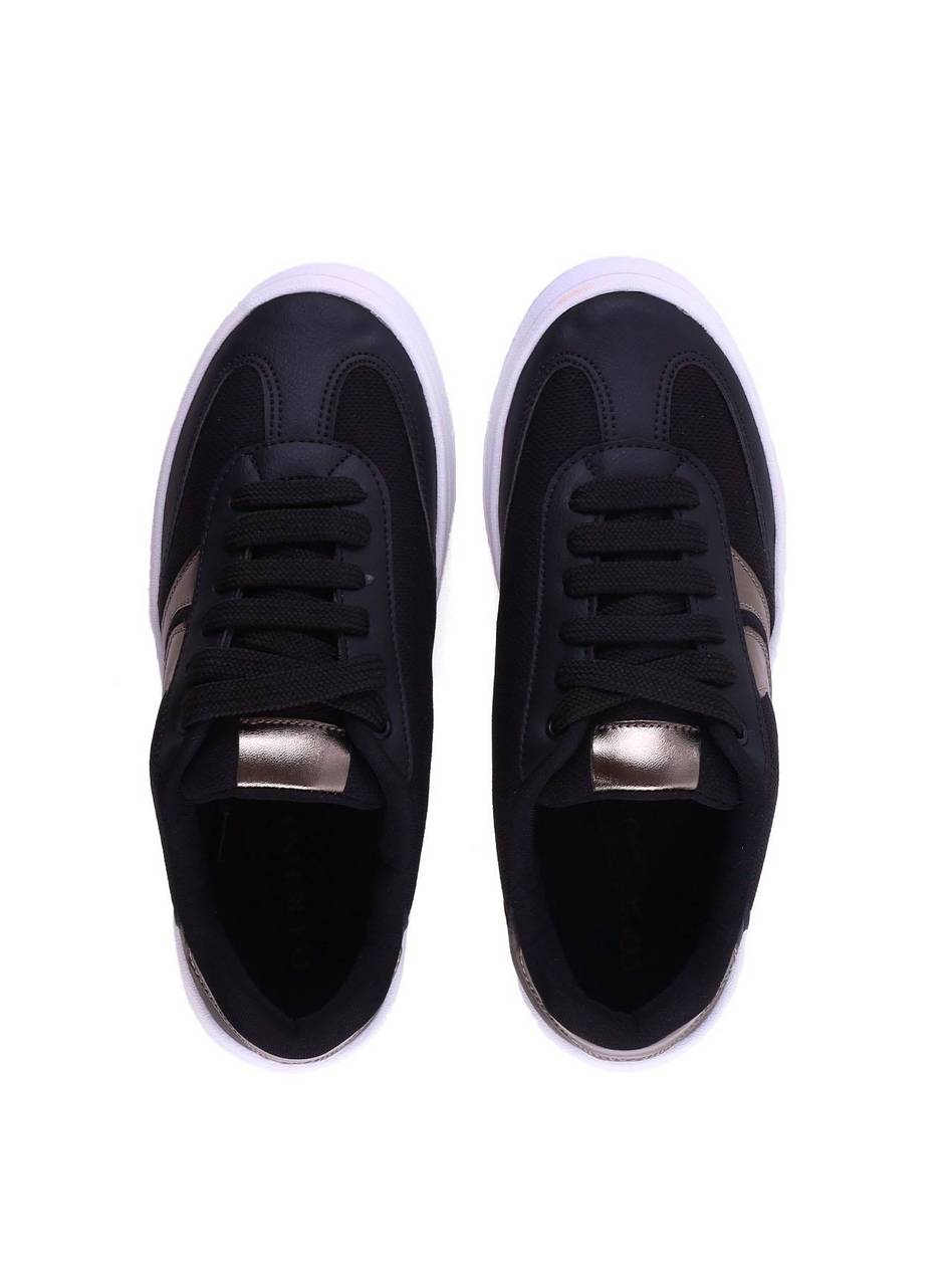 Tênis Casual com Detalhe Metalizado - Preto SP-12116 - PR