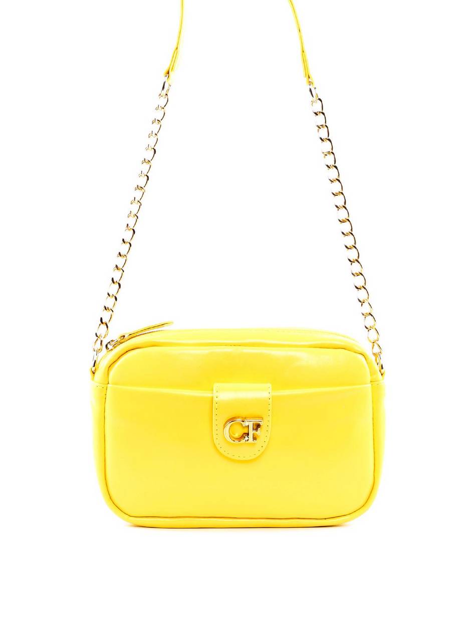Bolsa Tote Pequena com Alça de Corrente - Amarela BSI-6328 - AM