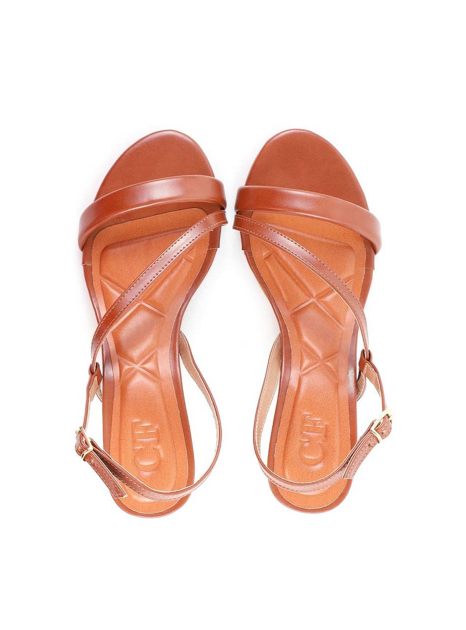 Sandália com Salto Dourado e Tira Lateral - Castor SDI-11900 - CS