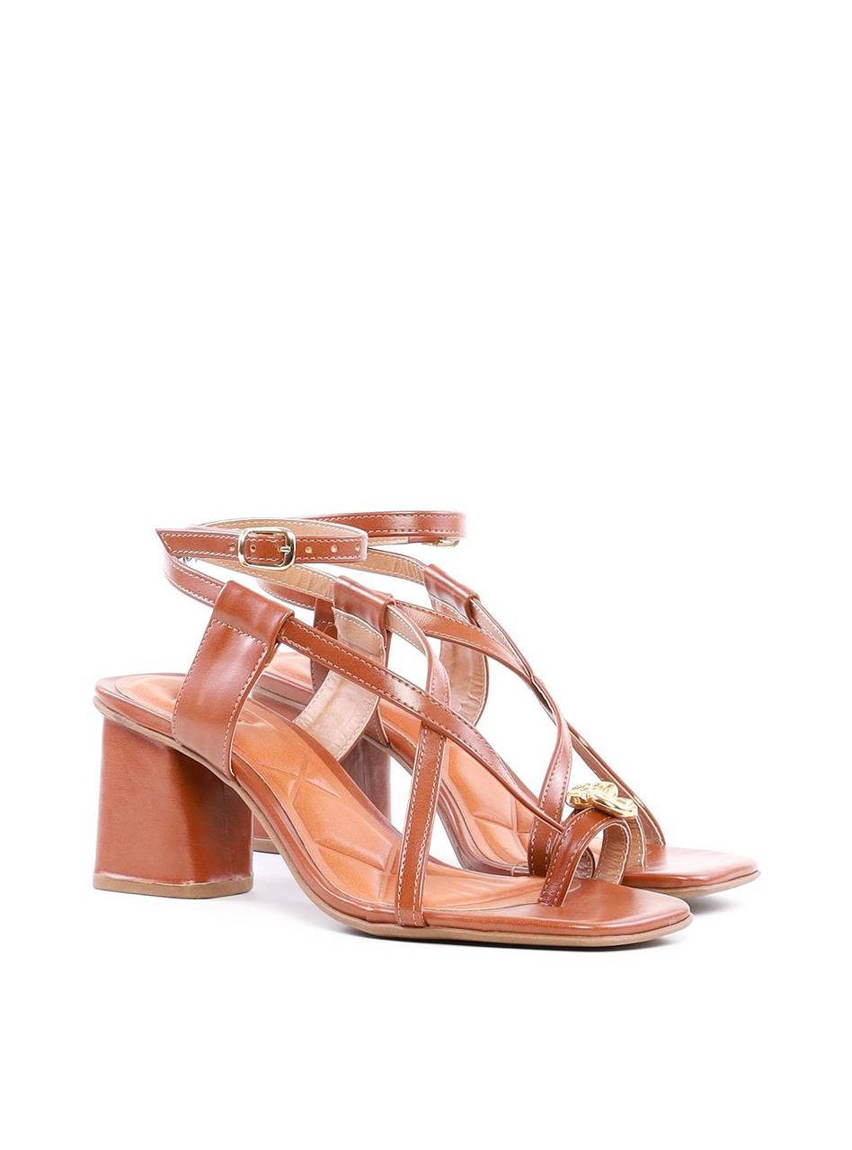 Sandália Salto Bloco com Tiras Cruzadas - Castor SDI-11905 - CS