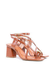 Sandália Salto Bloco com Tiras Cruzadas - Castor SDI-11905 - CS