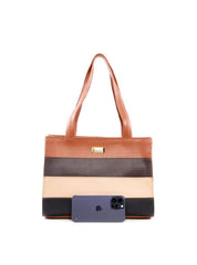 Bolsa Tote Estruturada com Retalhos - Castor BSI-6464 - CS