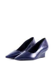 Scarpin Liso com Salto Anabela - Azul SD-12013 - AZ