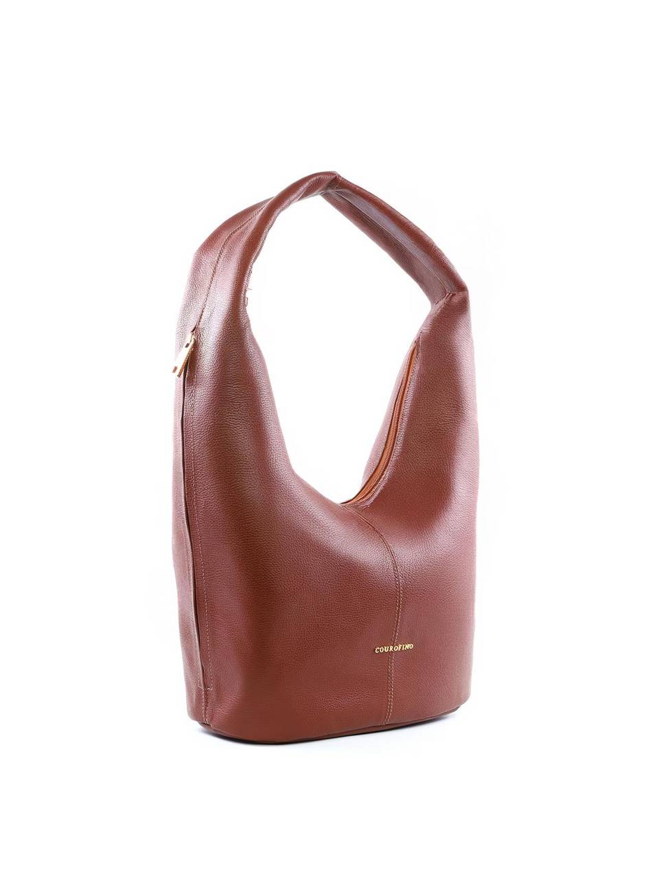 Bolsa Hobo Grande com Bolso Lateral - Castor BSI-6401 - CS